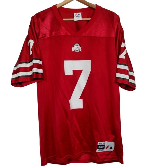 Vintage Ohio State University Buckeyes Football Jersey Men Medium USA NCAA #7 - Picture 1 of 16